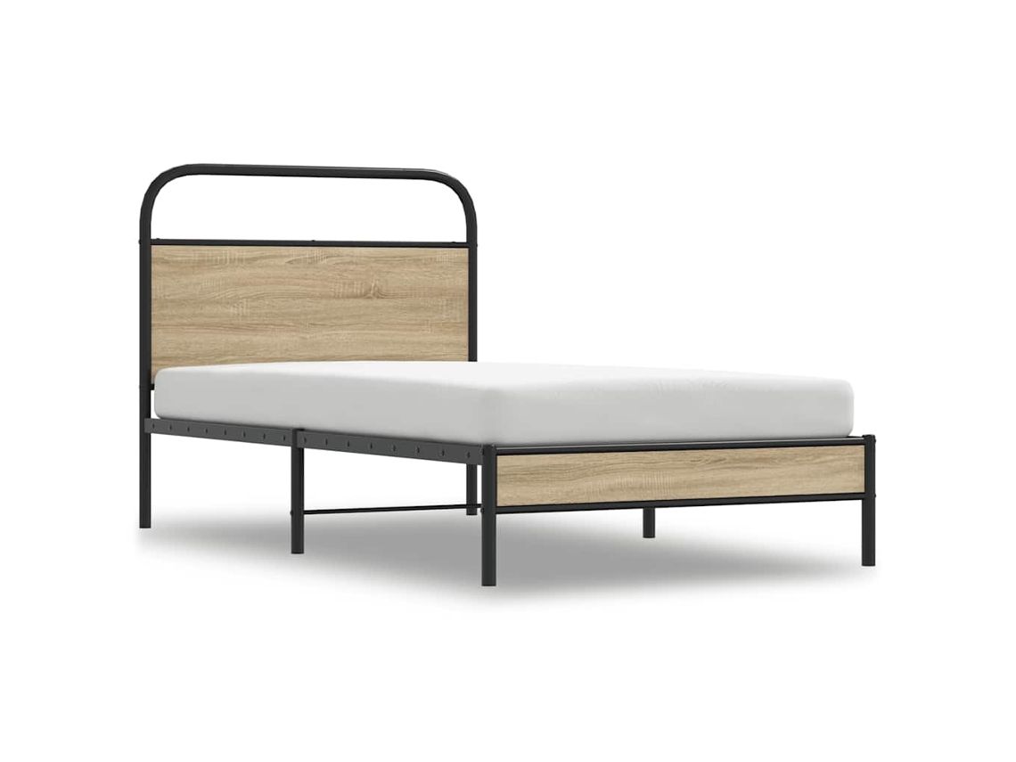 Bed Frame, Bed Frames Vidaxl Marrom Madeira Processada (90 X 200 Cm)