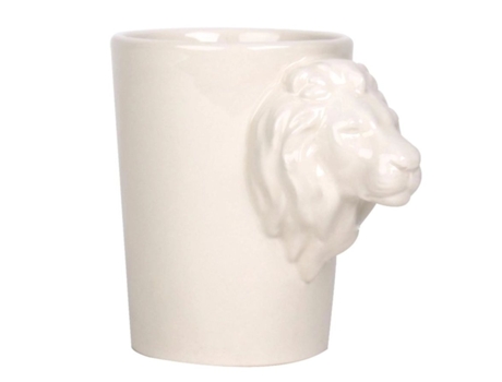 Caneca Tazza Animal Helio Ferretti Savannah Ariete Ceramica Bianco Helioferretti
