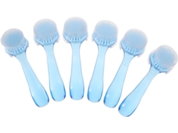 Conjunto De 6 Escovas Redondas Para Limpeza De Pó, Em Abs, Para Manicure Prática.