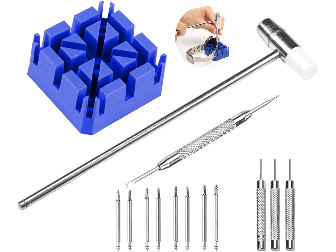 Kit De Reparação De Relógios Com Chave De Fenda Para Remover Links E Instalar Pinos De Pulseira