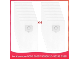 Conjunto De 14 Sacos De Pano De Reposição Tipo Q/c 53292 Para Aspiradores De Pó Tipo Cilindro 5055, 50557, 50558, 20-53292 E 53291._ptg