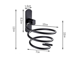 Suporte de Secador Cabelo, Espiral do Cabelo Soco Livre GOKOCO