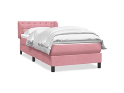 Cama com Molas/colchão Rosa 90x220 Cm Veludo MAISON EXCLUSIVE