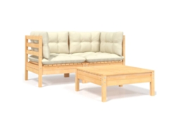 Garden Lounge Set, Garden Lounge Sets Vidaxl Creme Madeira De Pinho (n/a)