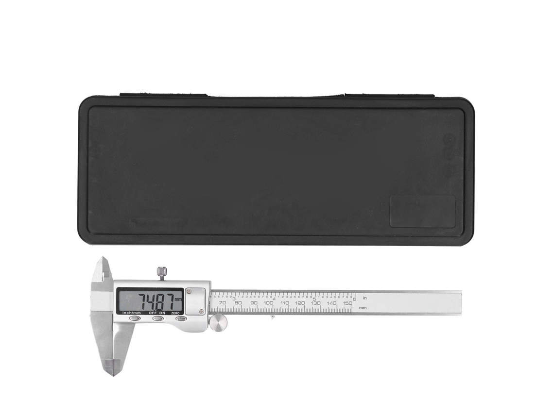 Paquímetro digital de aço inoxidável, instrumento de medição industrial de precisão, 150 mm