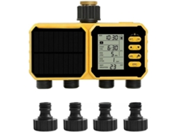 Temporizador Solar De Água Com Controle Irrigação 4 Zonas E Sensor