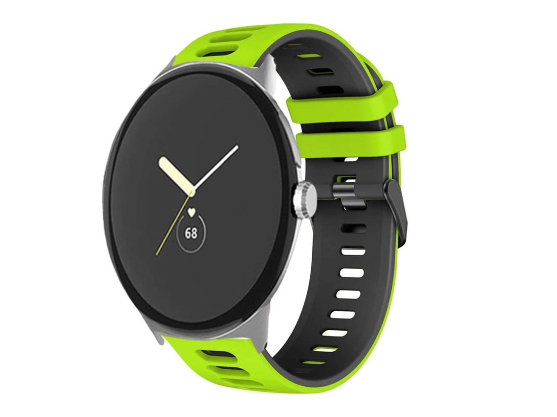 Bracelete Pioneer para Google Pixel Watch Verde Claro e Preto