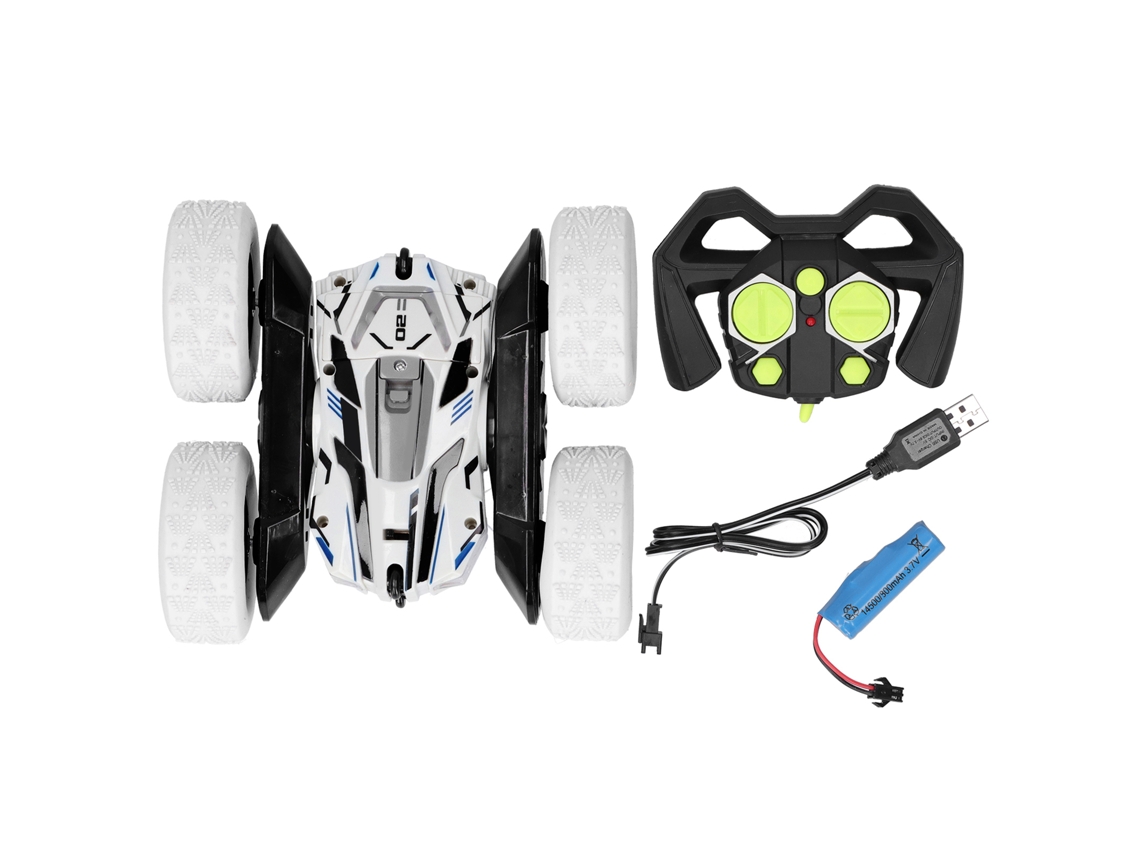 Carro De Controle Remoto Sem Fio 2.4g Para Crianças Com Rotação Dupla, Derrapagem E Música Branco Brinquedo Presente