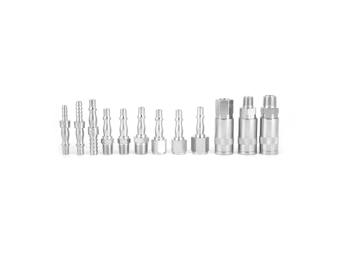 Conector De Mangueira De Ar Rápido Laxiscreed Bspt 1/4 E 3/8 Polegadas, Adaptador De Rosca Macho E Fêmea