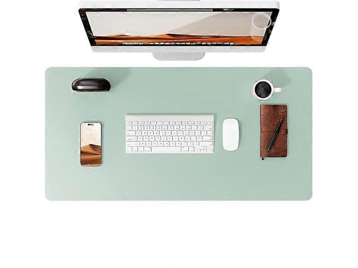 Tapete De Mesa Para Computador, Antiderrapante, Em Couro Sintético, Verde/90x45cm Olysi Shop