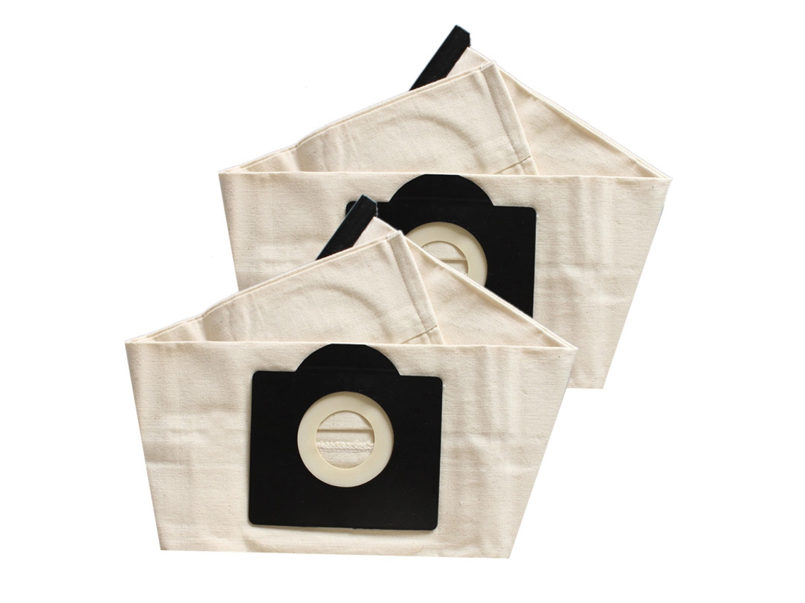 2 peças sacos de pano laváveis, saco de coleta de poeira, para aspiradores karcher a2204, a2656, wd3200, wd3300