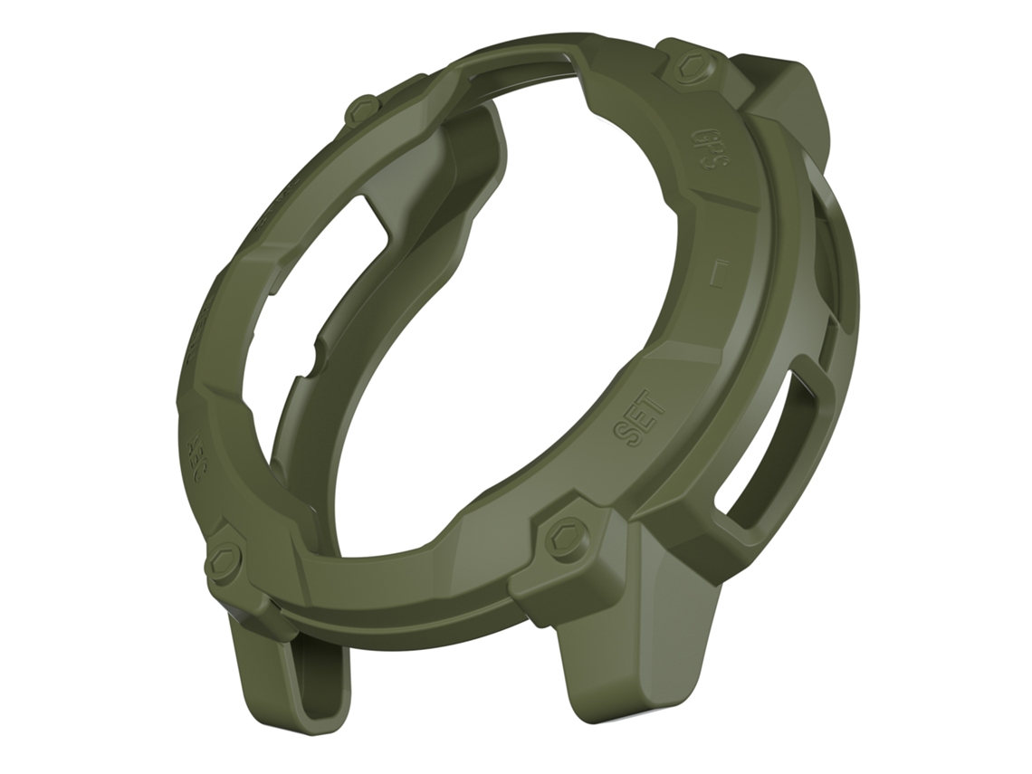 Capa Para Garmin Instinct 3 Solar 45mm, Resistente A Quedas E Impactos, Tpu Macio Verde Hexinyigjly