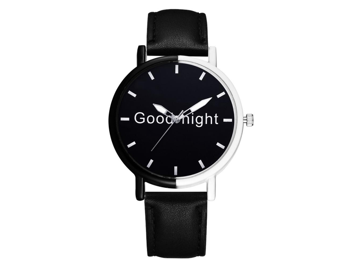Reloj De Cuarzo Casual Gaiety Con Dial Redondo Y Correa De Pu De Calidad (negro)