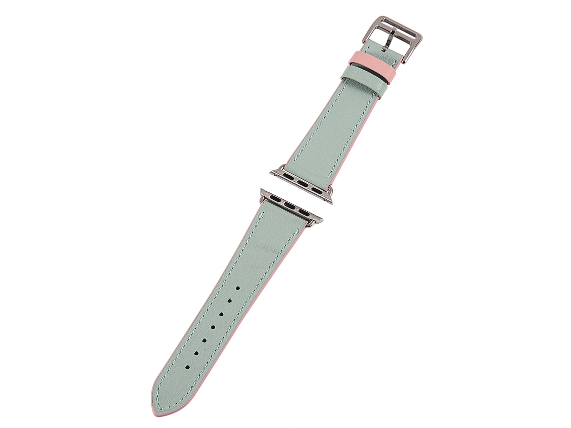 Pulseira de Couro Genuíno Vintage para Iwatch com Fivela de Metal EOOCOO