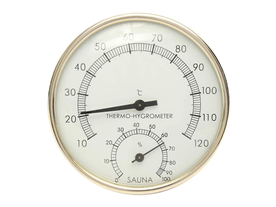 Termômetro E Higrômetro De Sauna Com Mostrador Metálico Leve, Higrômetro Para Ambientes Internos, Medição Meteorológica, Medidor De Liga De Alumí