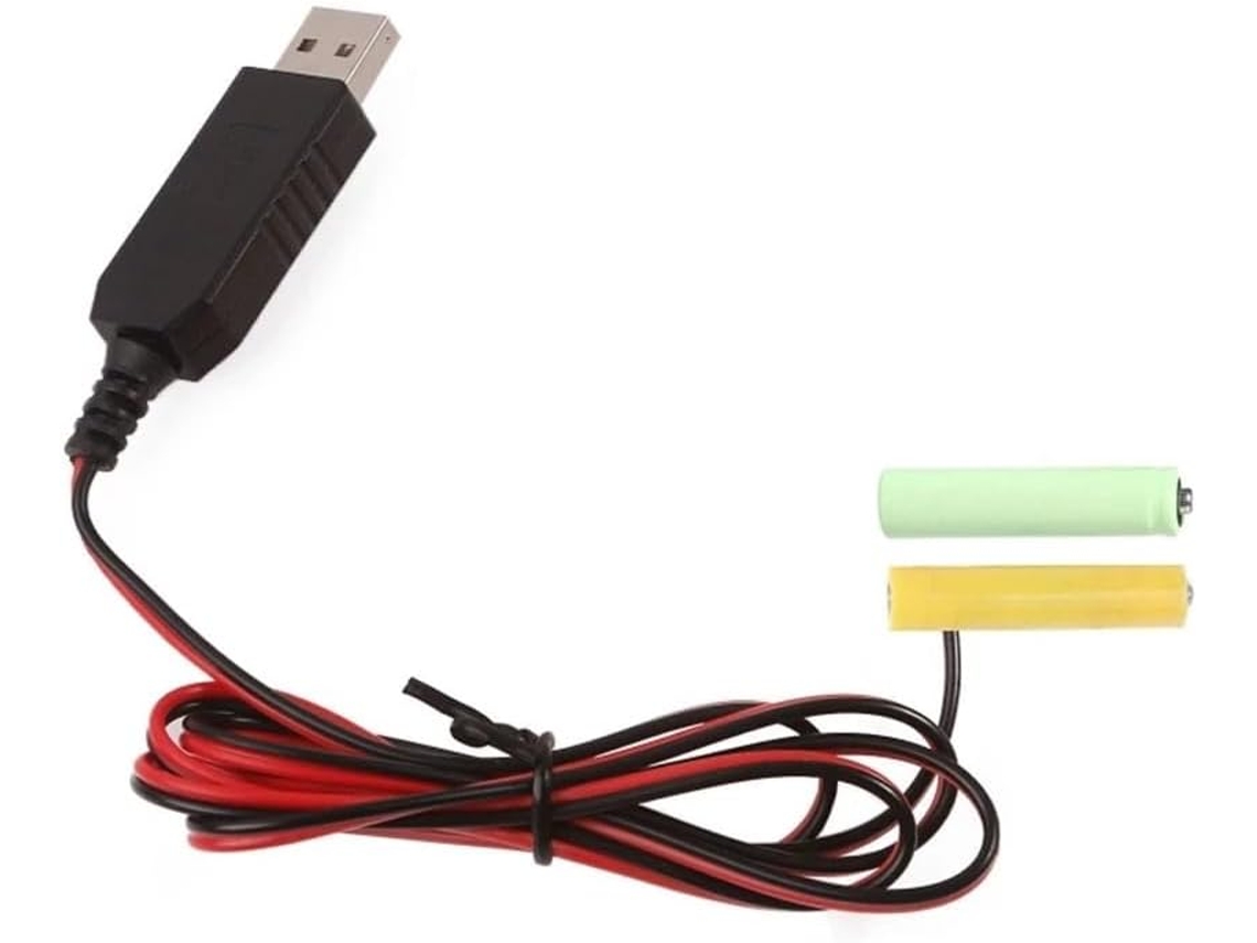 Cabo Usb 5v Para 3v Lr03 Eliminador De Pilhas Aaa Controle Remoto,
