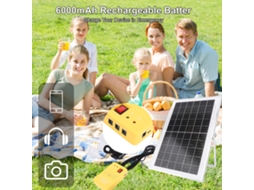 Laxiscreed Kit De Painel Solar Com Usb E Led Para Carregar E Iluminar Em Ambientes Exteriores