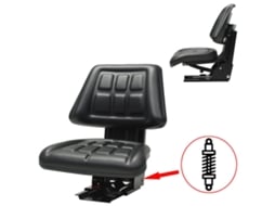 Vidaxl Assento De Trator Com Suspensão Preto