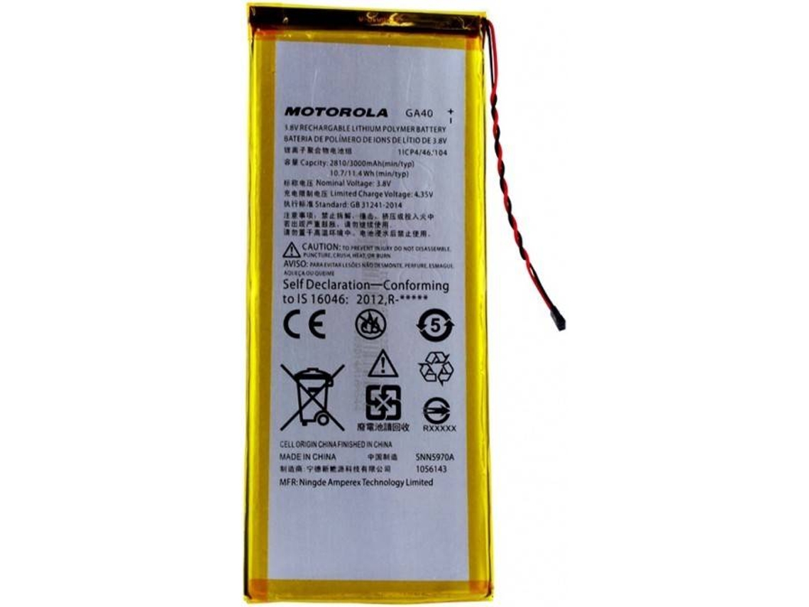 Bateria Motorola GA40 Moto G4 / G4 Plus / XT1625 / XT1622 Li-Ion-Poly 3000mAh Original SNN5970A