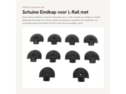 Eindkap Schuine Vorm - L-rail Eindkap - Puntige Randen Eliminerend - Hoogwaardig Abs - Stevig En Robuust - Voor Vrachtwagenbed En Aanhangwagen - Railk