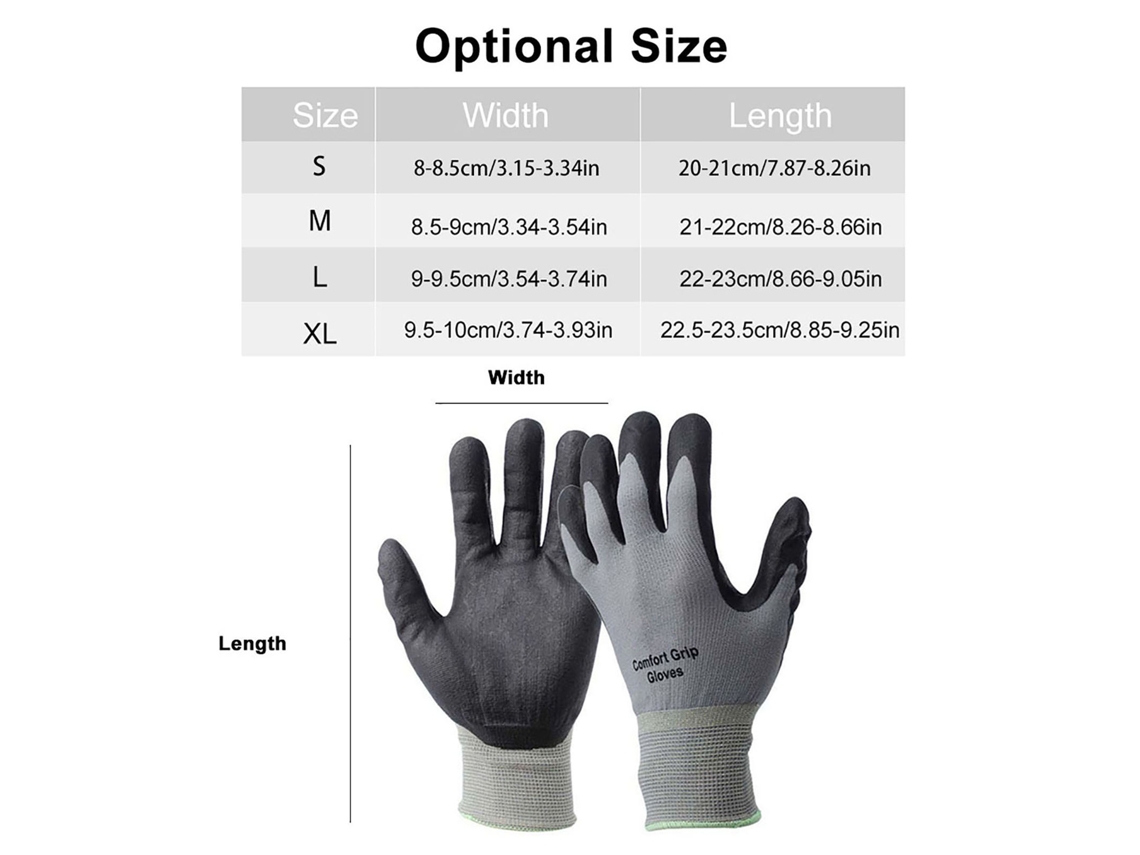 Guantes De Nitrilo Protectoras De Alta Calidad Con Agarre Cómodo Resistentes Al Corte Talla L Para Trabajo