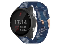 Bracelete para Garmin Forerunner 245 Music 20Mm Nylon Woven Watch Band Azul VENISYMLIS
