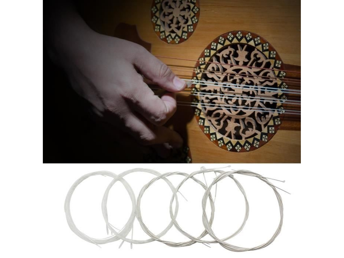 Oud 11 Cordas Nylon Transparente Banhado a Prata Liga de Cobre Conjunto de Cordas Oud Acessório de Substituição 10