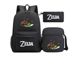 Conjunto de Três Peças de Mochila KOHREE Estudantil Zelda Kingdom