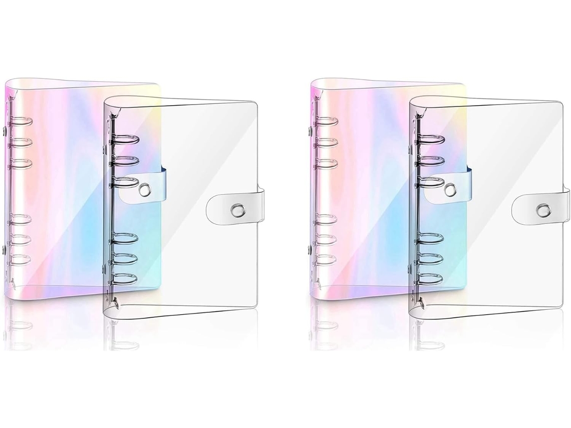 Conjunto de 4 Capas de Caderno A5 em Pvc Macio com Estampa de Arco íris SFUSHOS