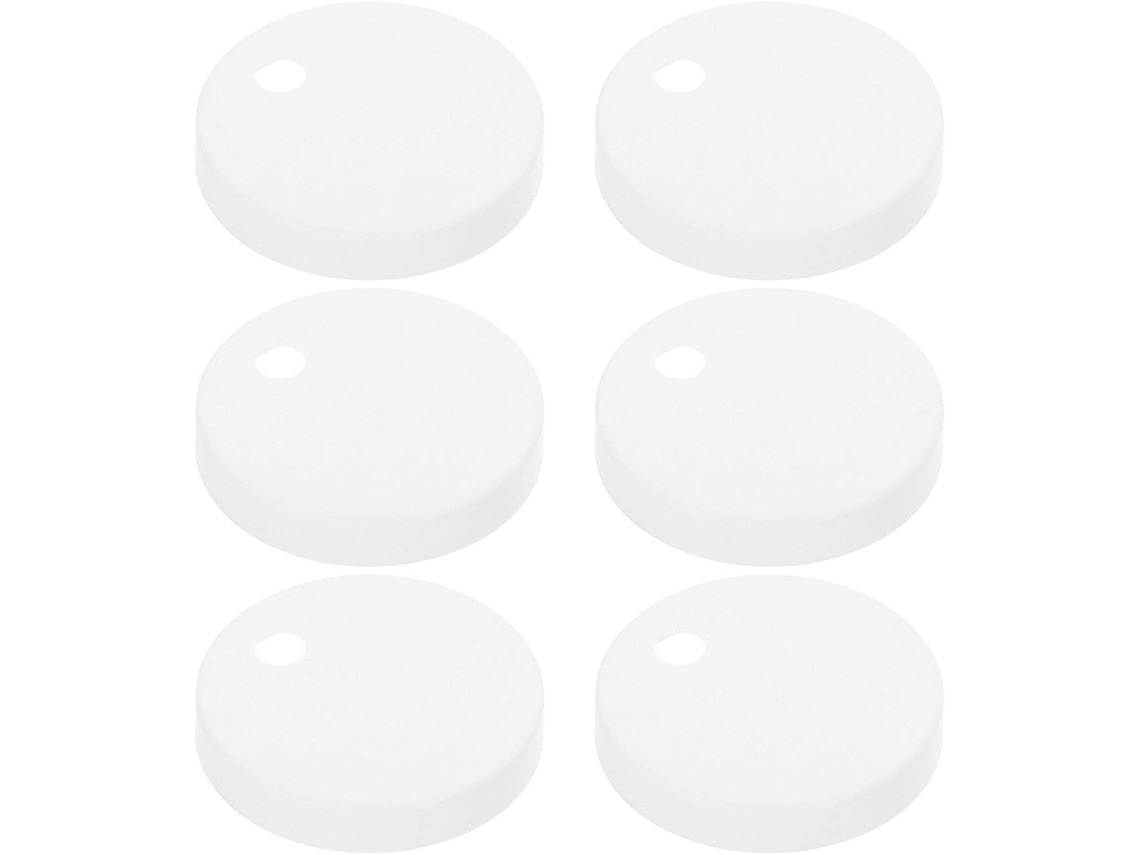 Angooily Conjunto De 6-tampas Fuso Vaso Sanitário Em Plástico Branco, 60mm, Universais, Com Design Decorativo