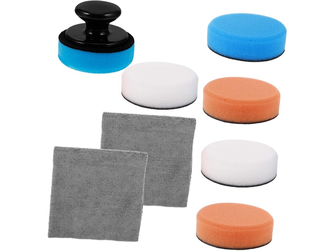 Kit De Polimento Automotivo Palm Tree Com 9 Esponjas Substituíveis