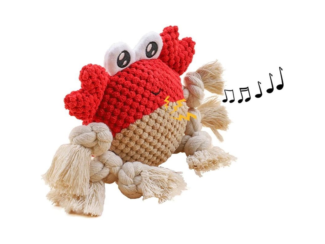 2026-brinquedo De Cão De Pelúcia Com Sino Brinquedo De Morder Seguro Para Cães Pequenos E Médios (vermelho)