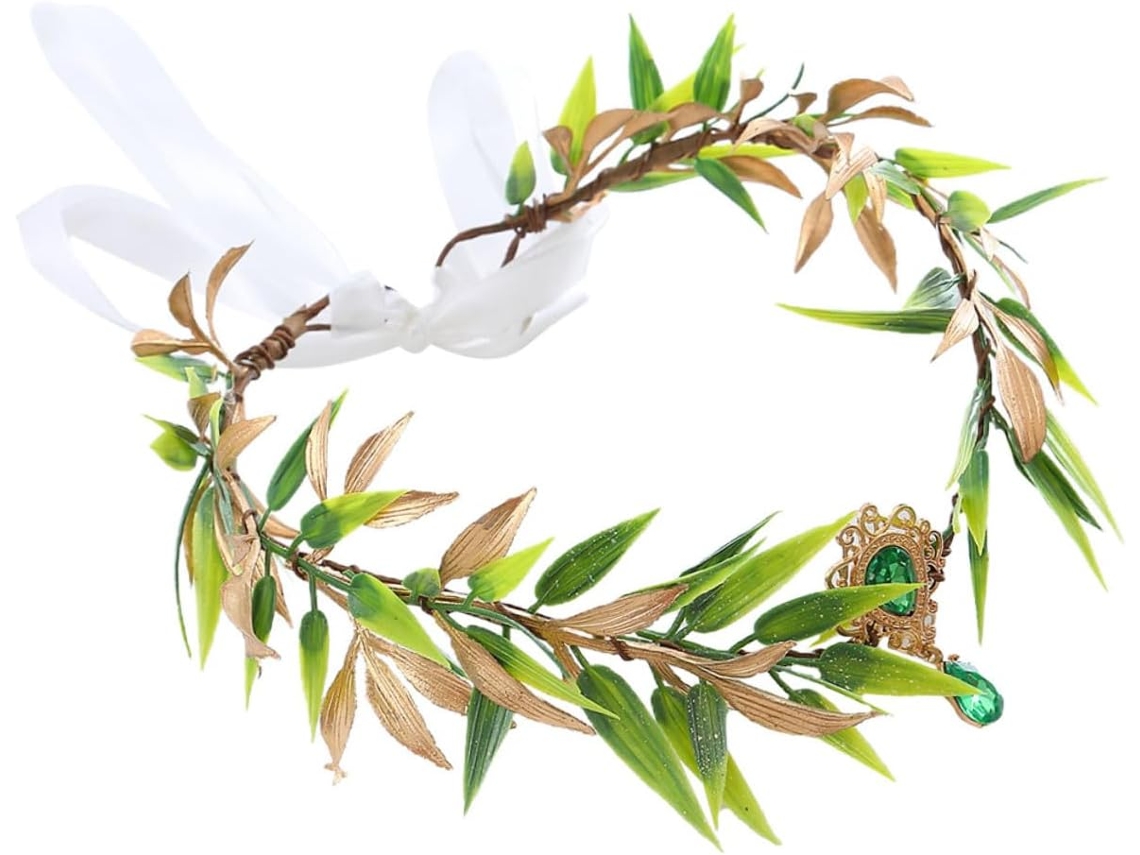 Tiara de casamento com estilo único e delicado, confortável e fácil de usar, verde.