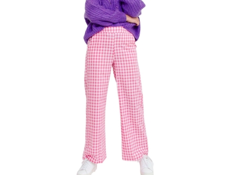 Calças De Mulher Silvian Heach Check Pink Peacock 100 Bawelna Rosa (l)