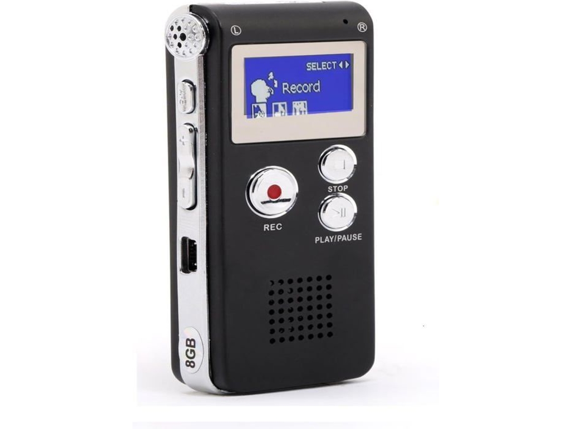 Gravador digital Monodeal 8GB Ditafone portátil recarregável