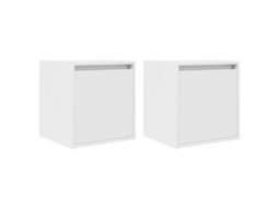 Mesas de Cabeceira de Parede 2 Pcs 38x34x40cm Branco MAISON EXCLUSIVE