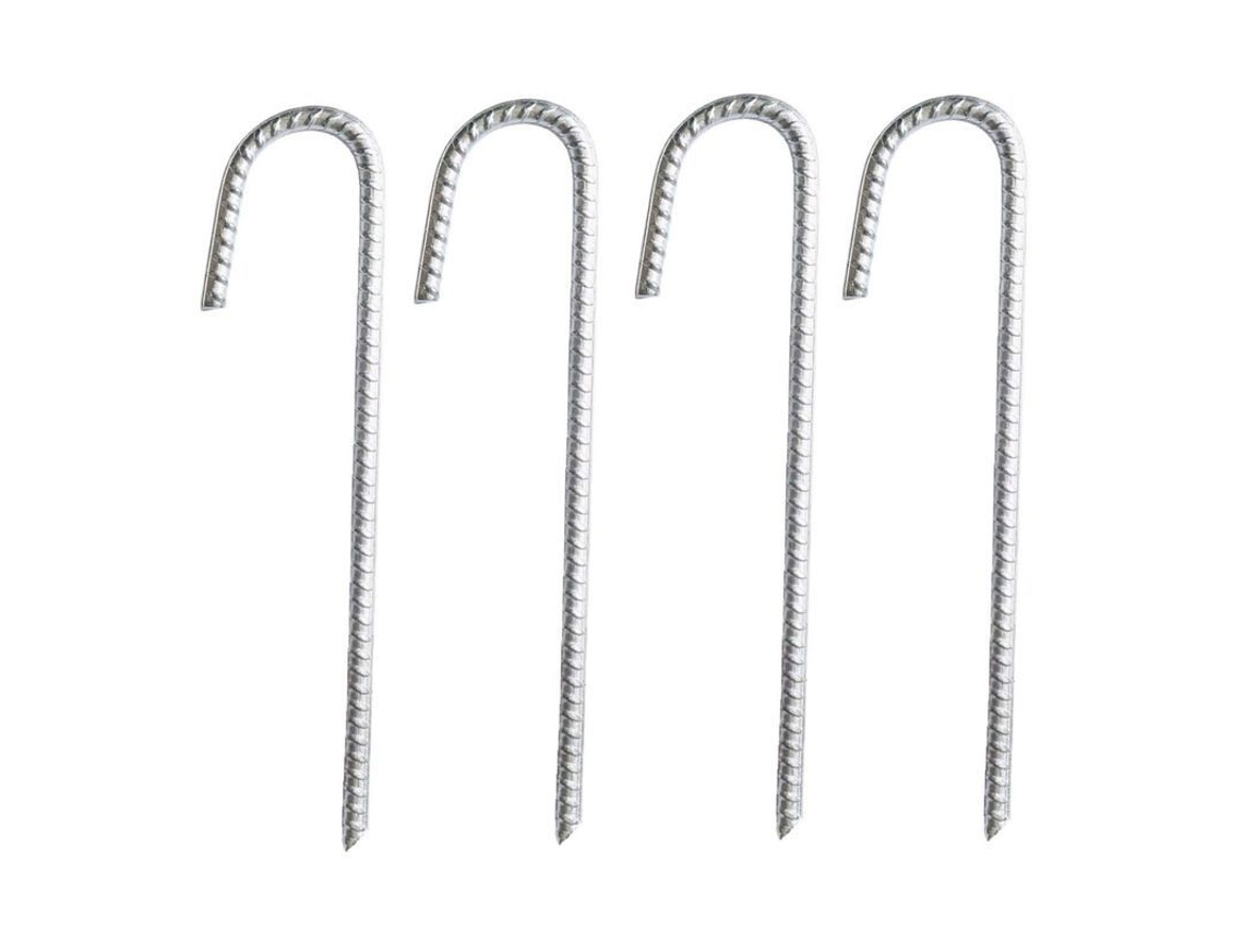 2026-4 Peças De Estacas De Fixação De Aço Galvanizado Para Toldos, Jardim E Balanços