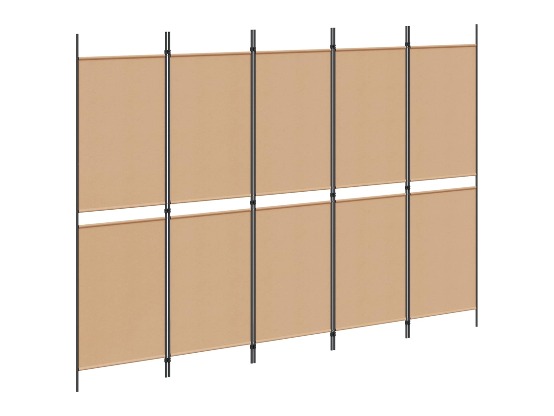 Conjunto 1 Divisor De Ambiente Vidaxl Bege Poliéster (250 X 180 Cm)
