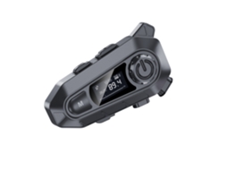 Fone Bluetooth moto com chamadas viva voz, música, redução ruído IPX6, ativação Siri, conexão dupla para motociclismo e ciclismo Preto JIAPEI