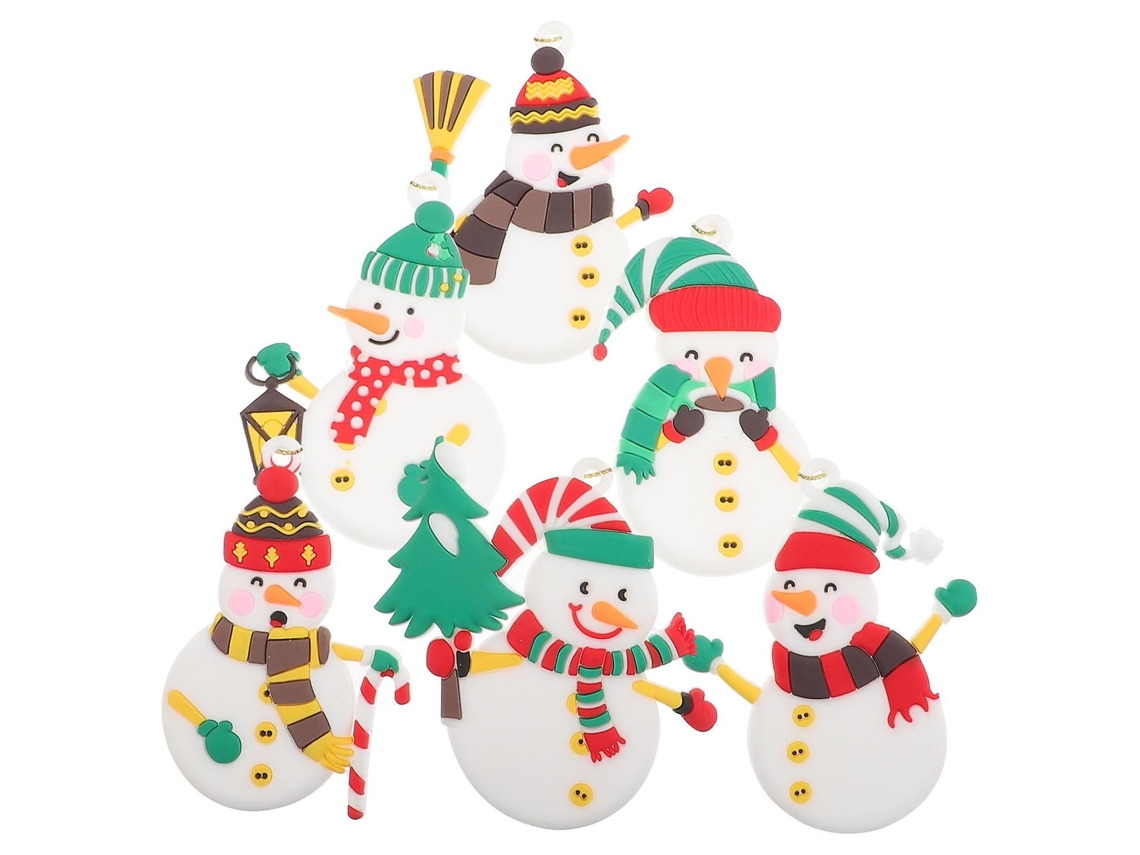 6 Mini Bonecos De Neve Para Decoração De Natal