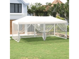 Vidaxl Tenda Para Festas Dobrável Com Paredes Laterais 3x6 M Branco