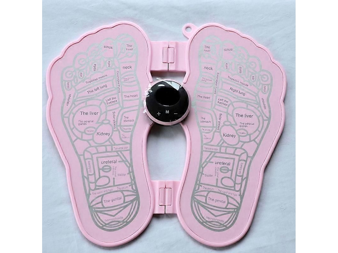 Massageador De Pés Portátil Mlr-125 Mini Para Idosos, Com Pulso Ems, Relaxamento Dos Em Casa. Cor: Rosa (reca Rregável).