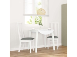 Vidaxl Cadeiras De Jantar Com Almofadões 2 Pcs Madeira Maciça Branco