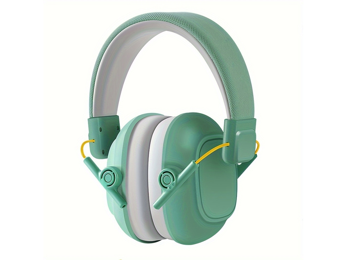 Protetor Auricular Ajustável Com Redução De Ruído, Verde Elysve