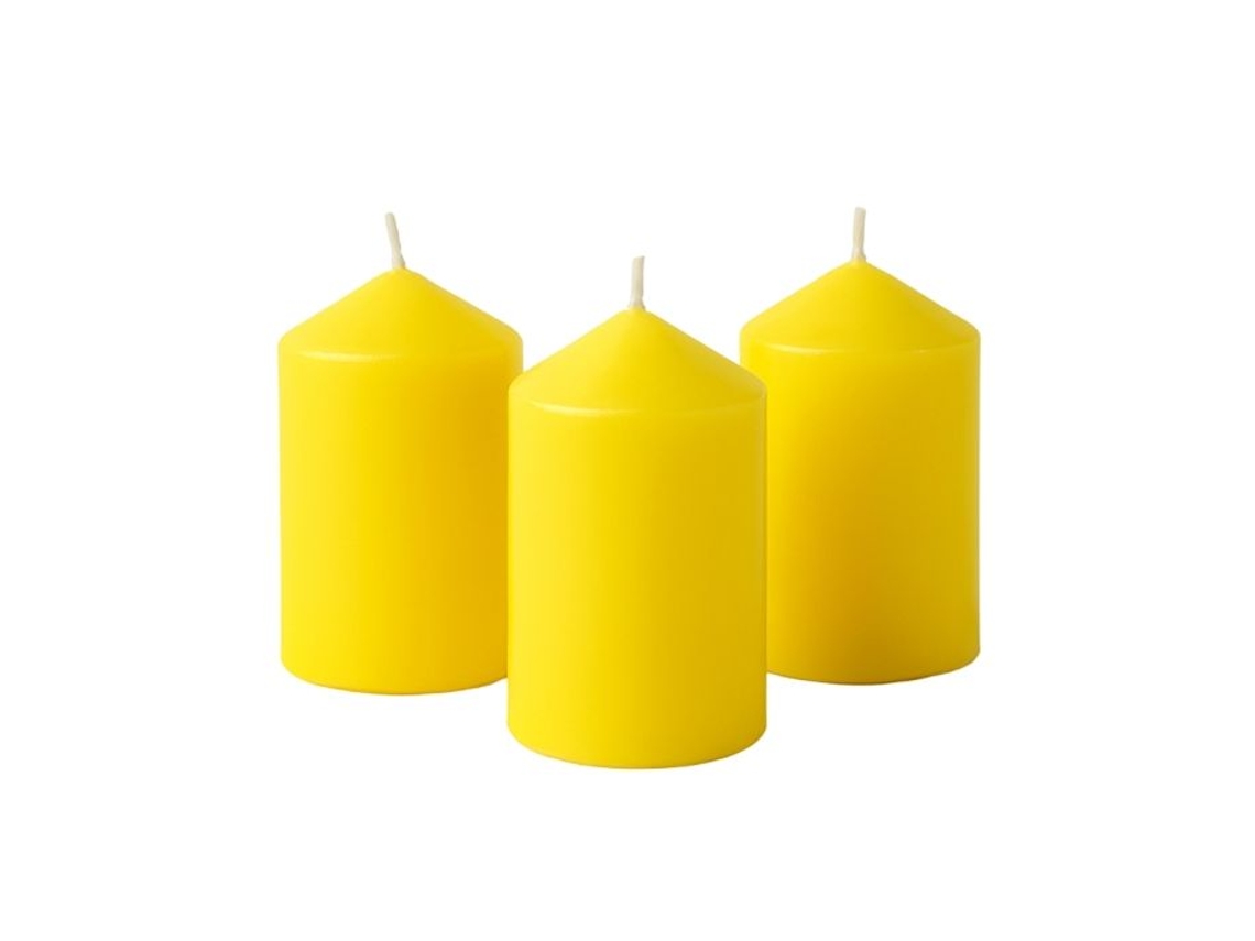 Pack De 3 Velas Cilíndricas À Base De Citronela 40h De Duração Para Jardim Terraço Kill Insect