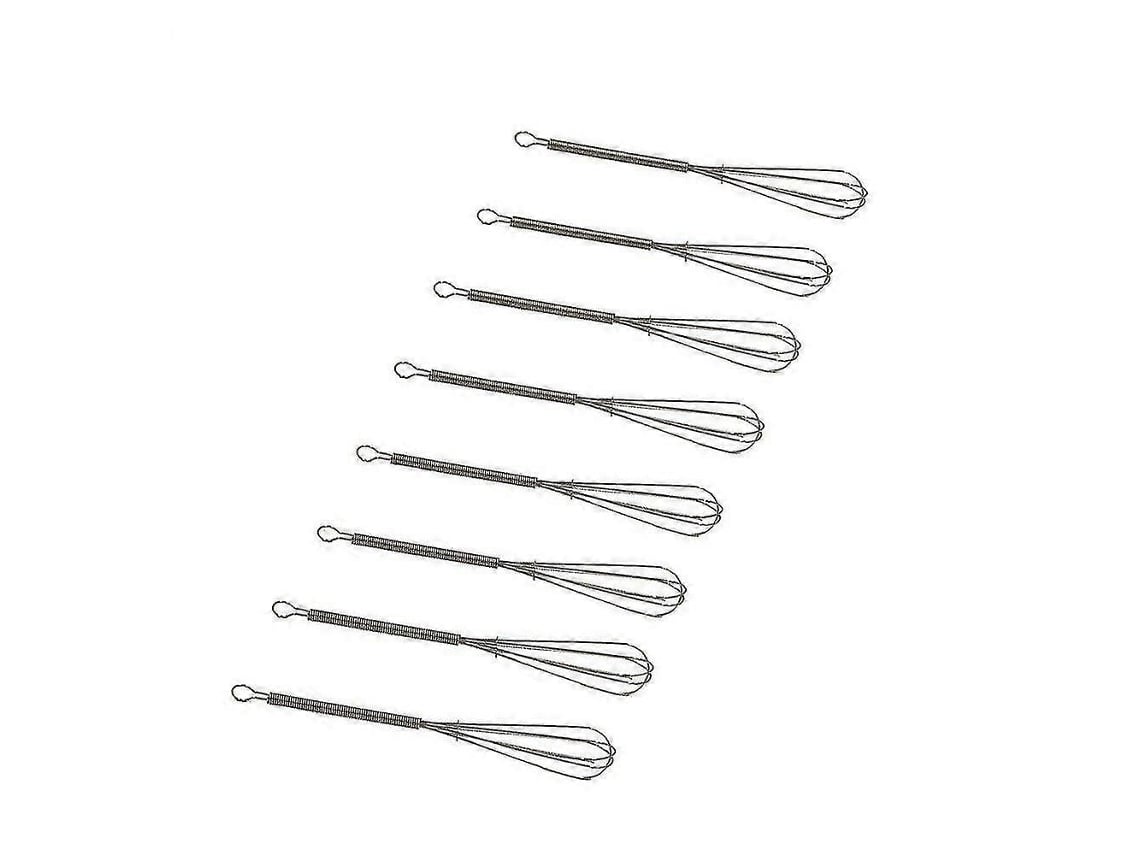 Kit Com 8 Mini Batedores De Aço, Com 7 Polegadas De Comprimento.-zscy