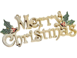 Designs De Feliz Natal E Placa Decorativa Pendurada Com Glitter Dourado Olysi Shop