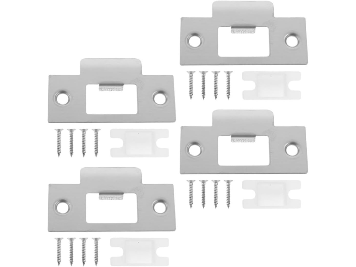 Conjunto De 4 Placas De Reforço Para Portas Externas, Em Aço Inoxidável.