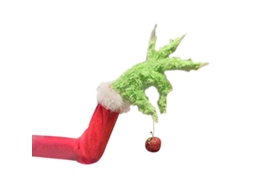 Decoração de árvore de natal grinch verde monstro para festas LAXISCREED