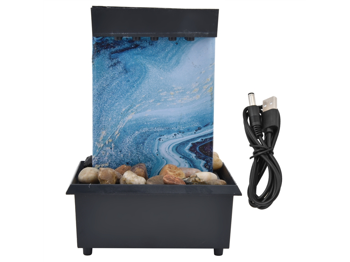 Fontaine De Marbre Usb 3v Led Mesa Com Pedras